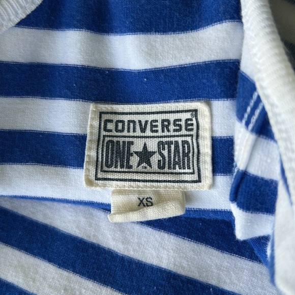 Converse Belted Tank Dress Blue and White Stripes Nautical Excellent Size XS - Picture 4 of 9